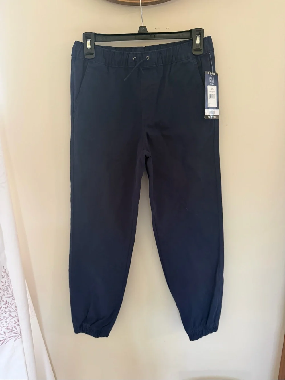 Gap Kids Stretch Twill Jogger Pants Navy XL 14/16 NWT